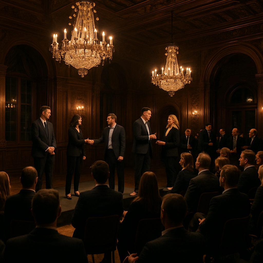 Teilnehmer des 4. Unternehmerstammtischs im Schloss Hundisburg